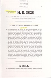 Cover of A bill to amend title XVIII of the Social Security Act to improve access to health care services for certain Medicare-eligible veterans by United States. Congress. House