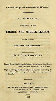 Front cover of "Blessed are ye that sow beside all waters!" by Samuel Taylor Coleridge