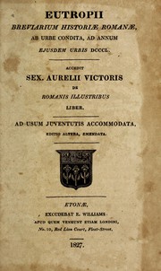 Cover of Breviarium historiae Romanae by Eutropius