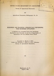 Front cover of Business and banking periodicals reviewing the business situation by Mamie Idella Herb