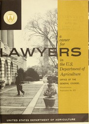 Front cover of A Career for lawyers in the U.S. Department of Agriculture by United States. Department of Agriculture. Office of the General Counsel