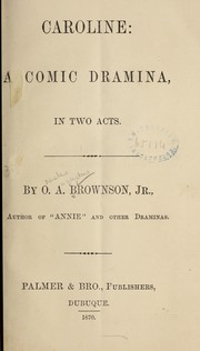 Cover of Caroline by Brownson, Orestes Augustus jr