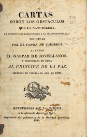 Front cover of Cartas sobre los obstaculos que la naturaleza by Cabarrús, Francisco conde de