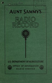 Front cover of Aunt Sammy's radio record by United States. Dept. of Agriculture. Office of Information. Radio and Television Service.