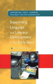 Cover of Supporting language and literacy development in the early years by Marian R. Whitehead
