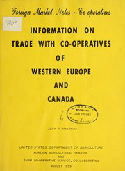 Front cover of Foreign market notes: co-operatives by United States. Foreign Agricultural Service