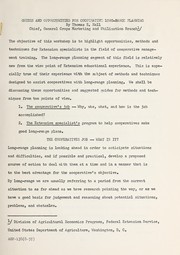 Front cover of Guides and opportunities for cooperative long-range planning by United States. Federal Extension Service. Division of Agricultural Economics Programs