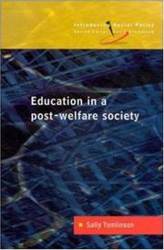Front cover of Education in a Post-Welfare Society (Introducing Social Policy) by Sally Tomlinson