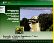 Front cover of Rapid assessment of 2008-2012 highway development projects in Region 6 by Sandra L. Jacobson