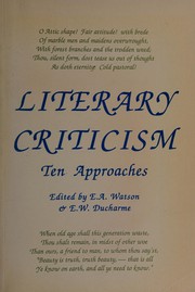 Cover of Literary criticism by Watson