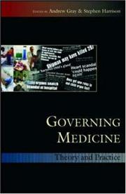 Cover of Governing medicine by Gray, Andrew