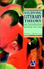 Cover of Studying literary theory by Webster, Roger