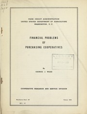Front cover of Financial problems of purchasing cooperatives by George J. Waas