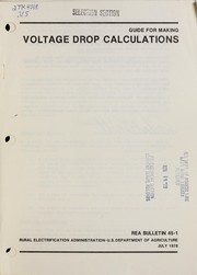 Cover of Guide for making voltage drop calculations by United States. Rural Electrification Administration