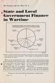 Cover of State and local government finance in wartime by United States. Department of Agriculture. National Agricultural Library.