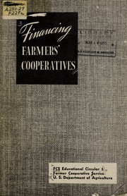 Cover of Financing farmers' cooperatives by E. A. Stokdyk