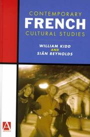 Front cover of Contemporary French cultural studies by Sian Reynolds