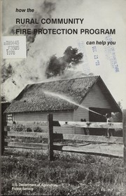 Front cover of How the rural community fire protection program can help you by United States. Forest Service