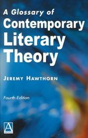 Cover of A glossary of contemporary literary theory by Jeremy Hawthorn