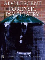 Front cover of Adolescent forensic psychiatry by Mairead Dolan