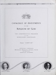Front cover of Catalogue of investments in the Kingdom of God by South. Centenary Commission Methodist Episcopal Church