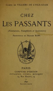 Cover of Chez les passants by Auguste comte de Villiers de L'Isle-Adam