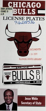 Cover of Chicago Bulls license plates by Illinois. Vehicle Services Department