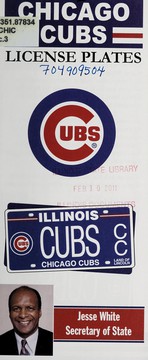 Front cover of Chicago Cubs license plates by Illinois. Office of Secretary of State