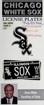 Front cover of Chicago White Sox license plates by Illinois. Office of Secretary of State