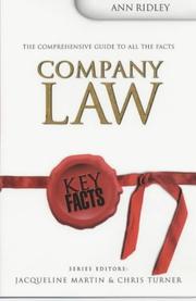 Cover of Company law by Ann Ridley