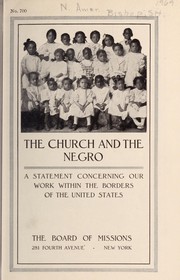 Front cover of The Church and the Negro by Samuel H. Bishop