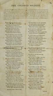Cover of The colored soldier by Unknown