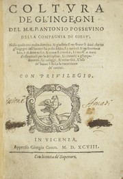Front cover of Coltura de gl'ingegni by Antonio Possevino