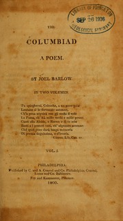 Front cover of The Columbiad by Joel Barlow