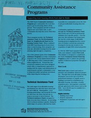 Cover of Community assistance programs by Massachusetts Housing Partnership