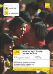 Cover of Teach Yourself Mandarin Chinese Conversation (Teach Yourself Conversations) by Elizabeth Scurfield