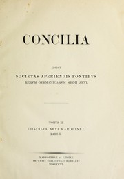Cover of Concilia aevi karolini by Albert Werminghoff