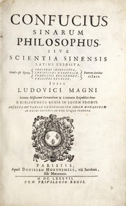 Front cover of Confucius sinarum philosophus, sive, Scientia Sinensis Latine exposita by Confucius