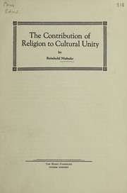 Cover of The contribution of religion to cultural unity by Reinhold Niebuhr