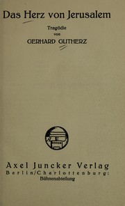 Front cover of Das Herz von Jerusalem by Gerhard Gutherz
