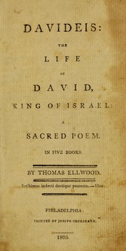 Cover of Davideis by Thomas Ellwood