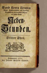 Cover of David Georg Struben Königl. Grossbritannischen und Churfürstl. Braunschweig-Lüneburgischen Geheimten Justiz-Raths Neben-Stunden. Dritter Theil by David Georg Strube