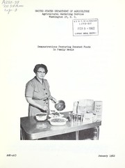 Front cover of Demonstrations featuring donated foods in family meals by United States. Agricultural Marketing Service
