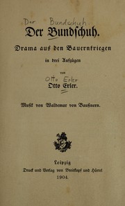 Cover of Der bundschuh by Otto Erler