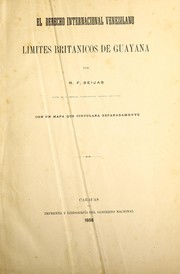 Front cover of El Derecho internacional venezolano by R. F. Seijas