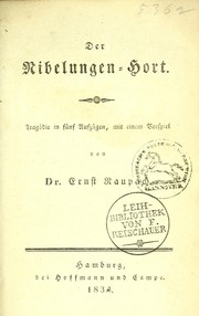 Front cover of Der Nibelungen-Hort by Ernst Benjamin Salomo Raupach