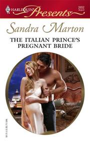 Front cover of The Italian Prince's Pregnant Bride by Sandra Marton