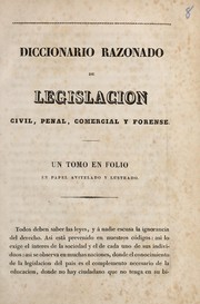 Front cover of Diccionario razonado de legislación civil, penal, comercial y forense by Joaquín Escriche