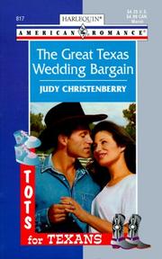 Cover of The Great Texas Wedding Bargain by Judy Christenberry