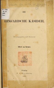 Front cover of Die himjarische Kasideh by Nashwān ibn Saʻīd al-Ḥimyarī